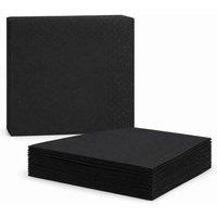 ECONX Black 2 Ply 4 Fold Paper Napkins Tissue Serviettes Event Party 2000pk
