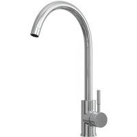 Balterley Round Single Lever Kitchen Sink Mixer Tap, Top Fix Installation, Chrome in Silver