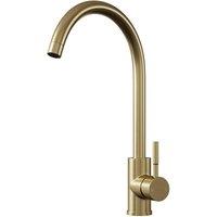 Balterley Round Kitchen Sink Mixer Tap, Top Fix Installation, Brushed Brass in Metallics