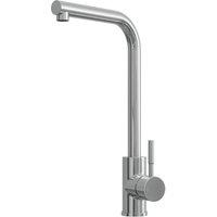 Balterley L-Neck Kitchen Sink Mixer Tap - Top Fix Installation, Chrome Finish in Silver