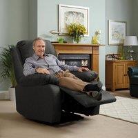 Comfy Living Ltd Luxury Fabric reclining Arm Chair in Dark Grey