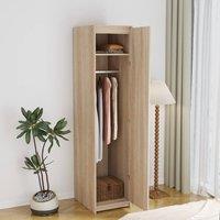 Moderna Oak Effect Single Wardrobe with Hanging Rail & Shelf in Brown