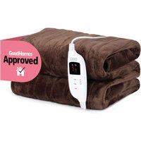 LIVIVO Electric Heated Blanket in Chocolate | Size: 130 cm x 160 cm