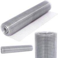 Hygrad Built to Survive Welded Wire Mesh 1x1 Galvanised Fence 1*-0.9x30 in Silver