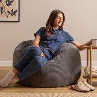 icon Kingston XL Jumbo Cord Classic Dome Bean Bag in Charcoal | Size: Extra Large