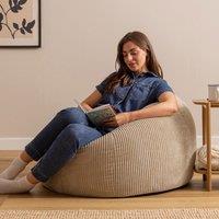 icon Kingston XL Jumbo Cord Classic Dome Bean Bag in Stone | Size: Extra Large