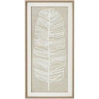 KDMD Large White Feather Art in Beaded Frame - Elegant Wall Decor