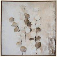 KDMD Mistora Hand Painted Canvas in Frame - Rich Textured Wall Art in Brown