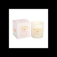 KDMD Fresh Brewed Pumpkin Spice Latte Scented Glass Candle in White
