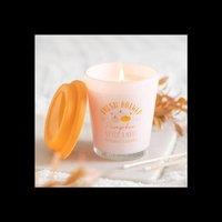KDMD Fresh Brewed Pumpkin Spice Latte Lidded Glass Candle in White