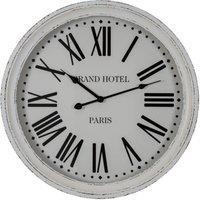 KDMD Hotel Paris White Glass Front Quartz Wall Clock
