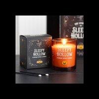 KDMD Sleepy Hollow Pumpkin Spice Paraffin Candle 28 Hour Burn in Orange