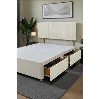 Knight Sleep Emily Divan Bed Base 2 Drawers & Headboard in Cream | Size: Double