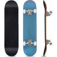 Gymax Skateboard Complete Cruiser 79 x 20 cm With ABEC-7 Ball Bearings in Dark Blue