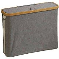 KORVIXA Grey Waterproof Toilet Paper Storage Basket with Lid & Stand Design | Size: 500mm