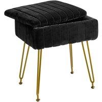 FORGEVIO Stool Chair with Storage Space, Footrest Footstool Ottoman