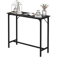 FORGEVIO Wood Bedside Table 1 Drawers Cabinet Charging Station in Black