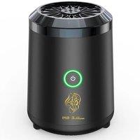 FLAVORA Mini Incense Burner Bakhoor Electric Portable Diffuser in Black | Size: 0.6m2