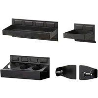 FLAVORA 4Packs Magnetic Toolbox Shelf Tray in Black | Size: 500mm