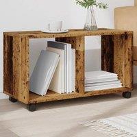 EONLION Rolling Cabinet Old Wood 72x33x42.5 cm in Brown | Size: 100 cm