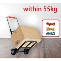 NESTLUNE Sack Truck Heavy Duty 55kg Folding Sack Truck by Sack Trolley in Black | Size: 10000mm x 520mm