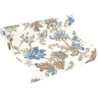 Havendro Large Beige Floral Nonwoven Wallpaper