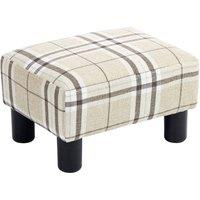 Kelvenix Chic Linen Fabric Foot Stool Ottoman Cube | Size: 0.6m2