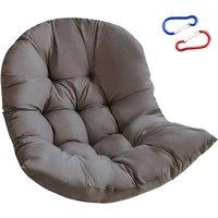 Ventryn Hanging Egg Rattan Chair Cushion Seat Pad Swing Hanging in Grey