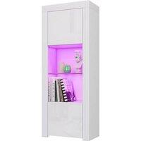 SPETLEK Cabinet Sideboard White Matt Body & White High Gloss Doors