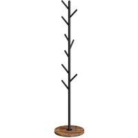 FLAVORA Heavy Duty Corner Coat Stand Hall Tree 4040175.5cm in Black | Size: 500mm