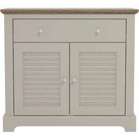 FORGEVIO Light Grey Compact Sideboard Grey & Oak 2 door 1 Drawer