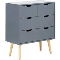 FORGEVIO Style Bedroom Furniture 2 2 DRAWER CHEST Dark Grey