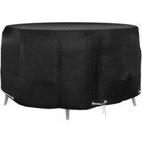 EONLION Garden Furniture Cover Round in Black | Size: 100 cm