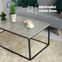 EONLION Effect Coffee Table Industrial in Grey | Size: 100 cm
