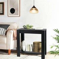 EONLION Wood Coffee End Table Sofa Corner in Black | Size: 100 cm