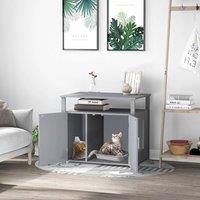 FORGEVIO Inside Tabletop Side Table Cat Box Fixture w/ Magnetic in Grey