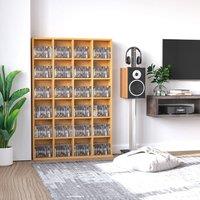 FORGEVIO 480CD/312DVD Media Storage Shelf Rack Unit Video Wood in Brown