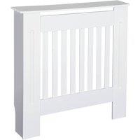 FORGEVIO Cover Wooden Cabinet Shelving Vertical Slatted Vent in White