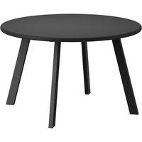 FORGEVIO 70cm Round Coffee Table with Non-Slip Foot Pads, Charcoal in Black