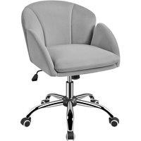 Kelvenix Cute Desk Chair Swivel Light Gray in Light Grey | Size: 0.6m2
