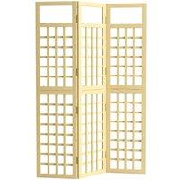 Kelvenix 3-Panel Wooden Garden Privacy Screen in Natural | Size: 0.6m2
