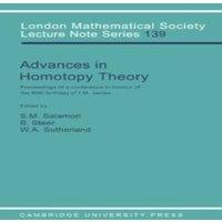 Cambridge University Press Advances in Homotopy Theory: Papers in Honour of I M James