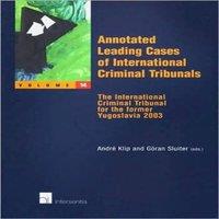 TBD Annotated Leading Cases of International Criminal Tribunals