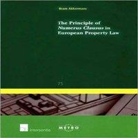 TBD The Principle of Numerus Clausus in European Property Law