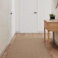 Berkfield Home Carpet Runner Sisal Look Sand 80x400 cm in Brown | Size: 100 cm diameter