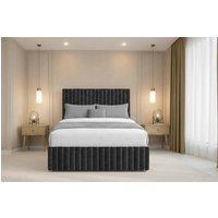 Chester & Oakley Ravello Plush Divan 2 Drawers Right Side 12Footboard 54Headboard in Black | Size: Small Double