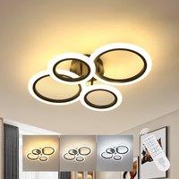 Pheashine Bright Acrylic Ceiling Light 32W 3000-6500K With Remote Control in Black