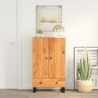 Berkfield Home Highboard with Drawer 60x33x100 cm Solid Wood Acacia&Iron in Brown | Size: 60 x 33 x 100 cm