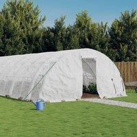 Berkfield Home Greenhouse with Steel Frame White 30 m 6x5x2.3 m