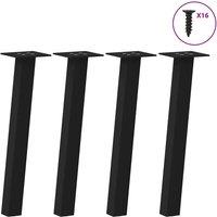 Berkfield Home Coffee Table Legs 4 pcs Black 42 cm Steel